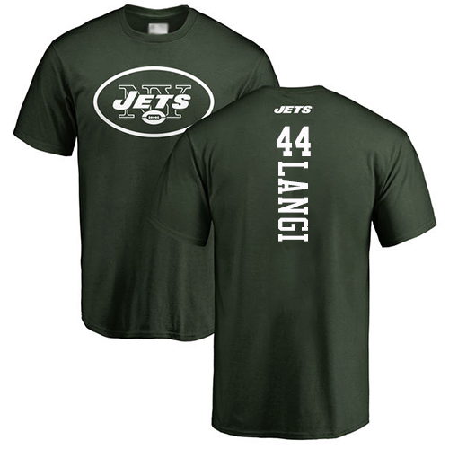 New York Jets Men Green Harvey Langi Backer NFL Football 44 T Shirt